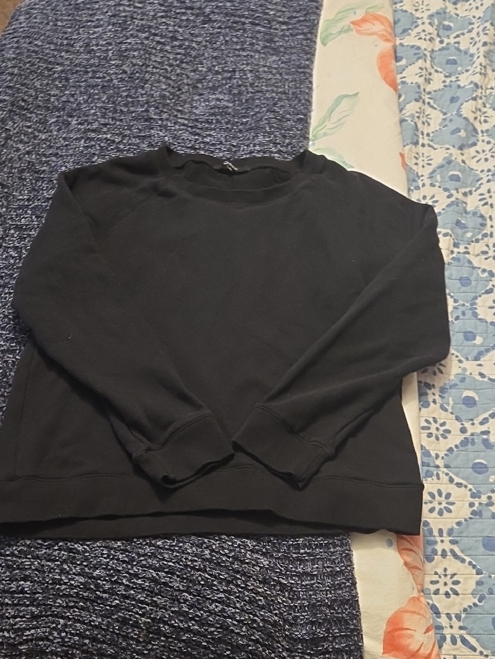Quince Black Crewneck Pullover